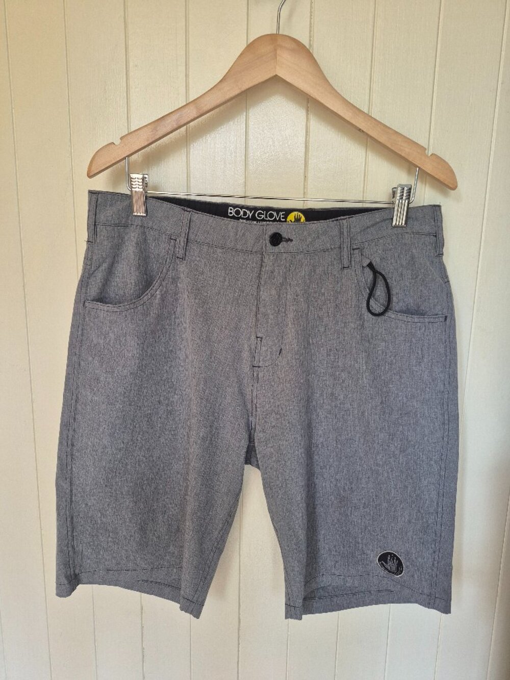BODY GLOVE Premium Stretch Hybrid Shorts Men's 32 Gray Casual Golf Walk Shorts